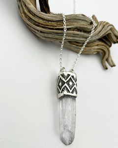 Lavender Kunzite Agave Talisman Necklace