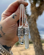 Gem Aquamarine Cactus Flower Talisman Necklace
