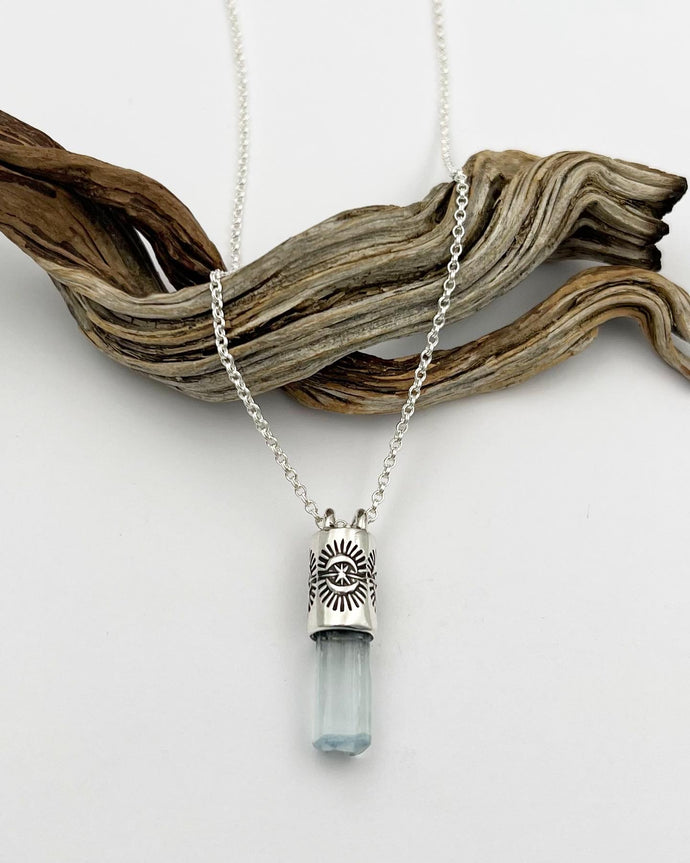 Aquamarine Portal Talisman Necklace
