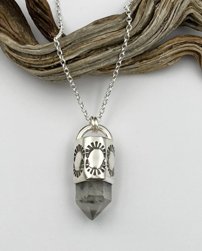 Tibet Quartz Sun Talisman Necklace