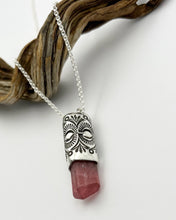 California Pink Tourmaline Desert Eye Talisman Necklace