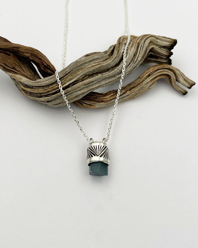 Aquamarine Mini Arroyo Talisman Necklace