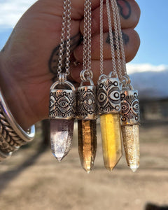 Namibia Quartz Desert Eye Talisman Necklace