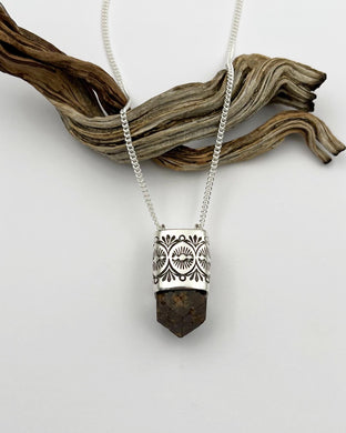 Andradite Garnet Desert Ocotillo Talisman Necklace