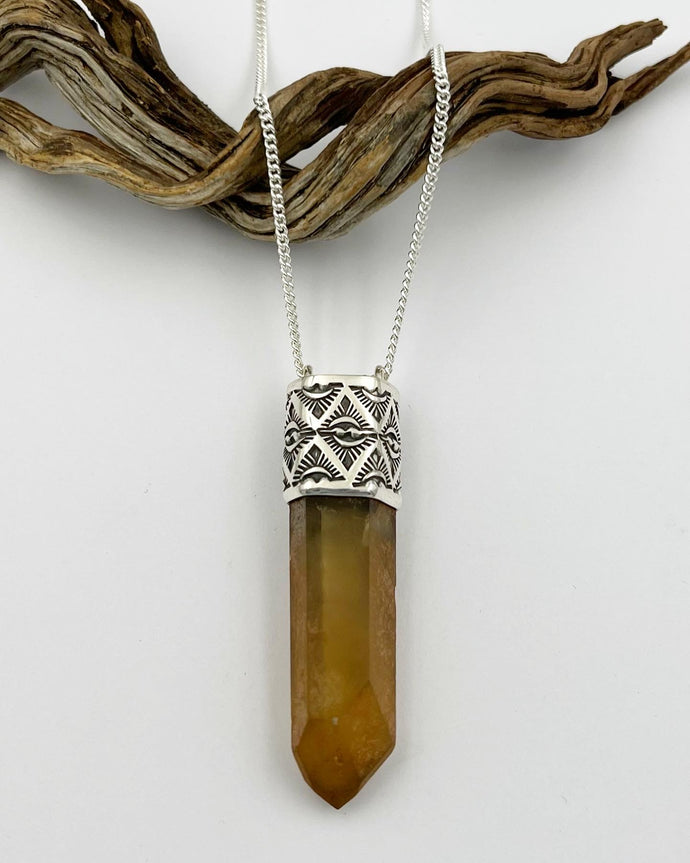 Window Citrine Talisman Necklace