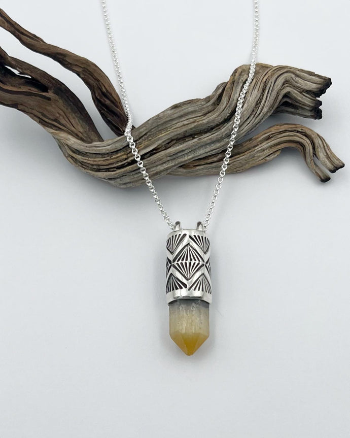 Mango Quartz Arroyo Talisman Necklace