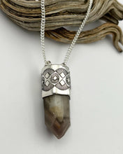 Raw Lithium Quartz Fan Talisman Necklace