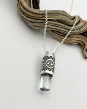 Aquamarine Desert Eye Talisman Necklace