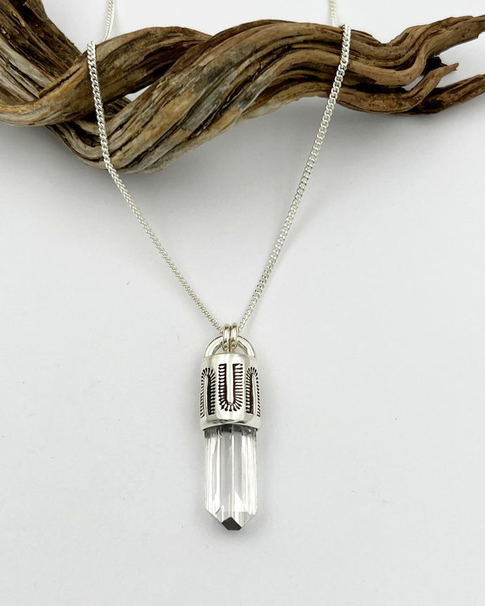 Danburite Snake Talisman Necklace