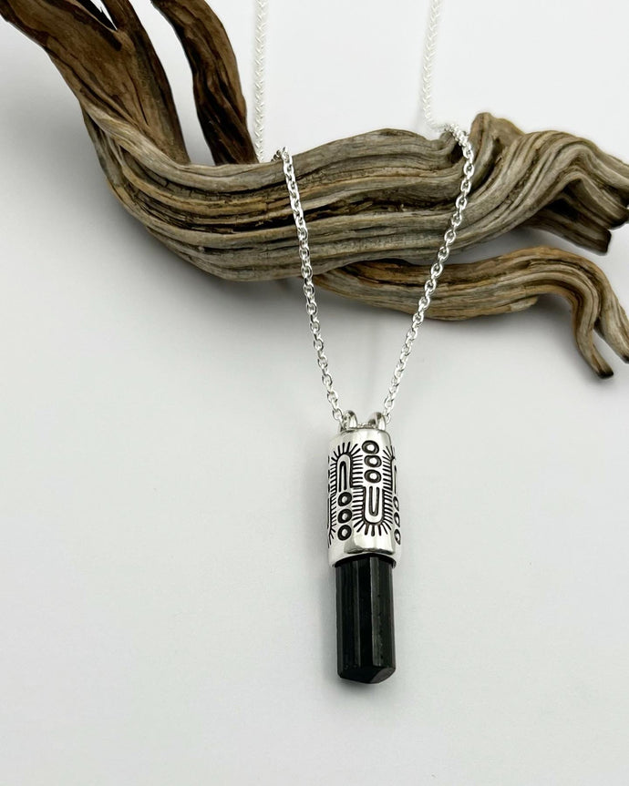 Black Tourmaline Monsoon Talisman Necklace