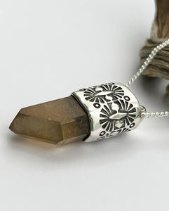 Window Citrine Palmas Talisman Necklace