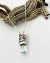 Aquamarine Desert Eye Talisman Necklace