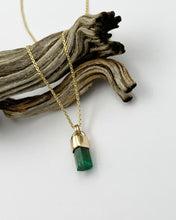 Emerald 14k Gold Talisman Necklace