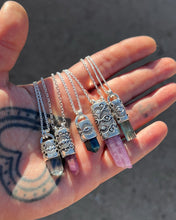 Light Blue/Green Tourmaline Eye Talisman Necklace