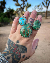 Fox Turquoise Sunnyslope Stamped Bezel Ring 9