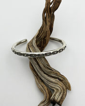 Eye Hand Stamped Round Wire Cuff S/M