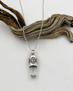 Aquamarine Eye Talisman Necklace