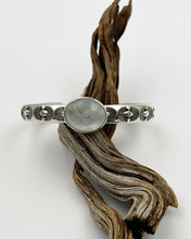 Rainbow Moonstone Ocotillo Heavyweight Hand Stamped Stacker Cuff S/M