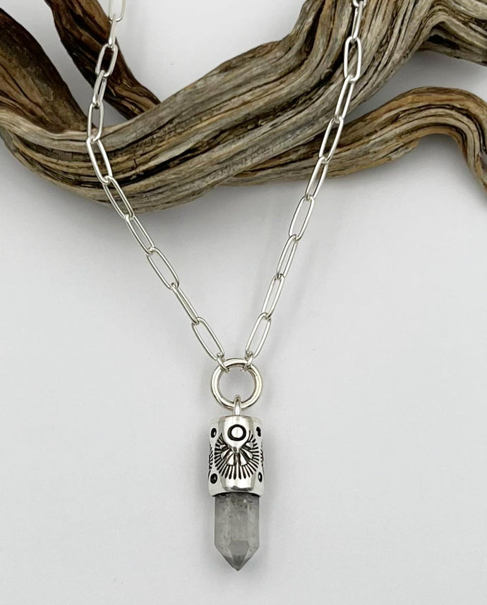 Tibet Quartz Opuntia O Ring Talisman Necklace