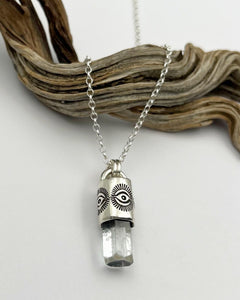 Aquamarine Eye Talisman Necklace