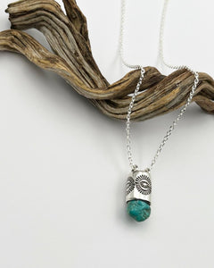 Fox Turquoise Nugget Portal Talisman Necklace