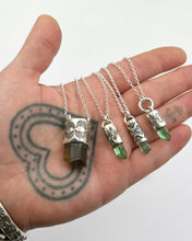 Mauvey/Peachy Tourmaline Eye Talisman Necklace