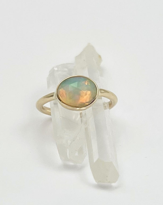 Welo Opal 14k Gold Ring 7