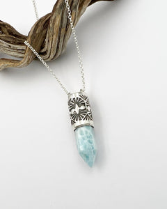 Larimar Palmas Talisman Necklace