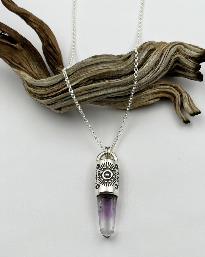 Guerrero Amethyst Sun/Orb Talisman Necklace