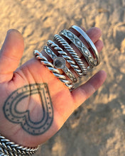 Sterling Silver Oval Wire Stacker Cuff XS