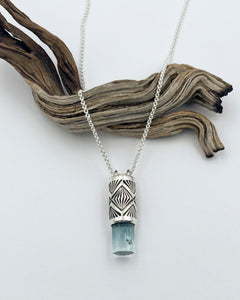 Aquamarine Arroyo Talisman Necklace