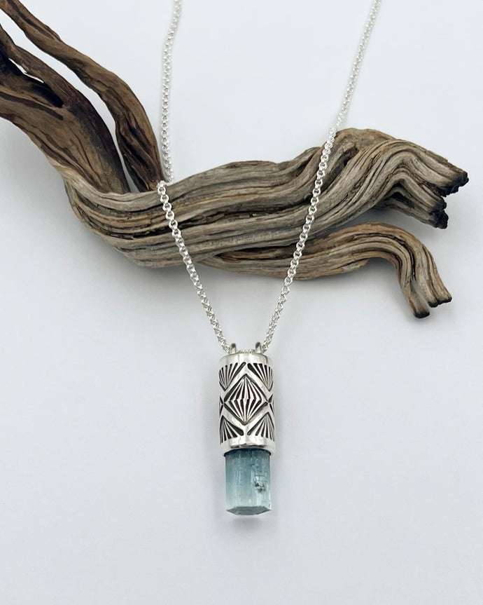 Aquamarine Arroyo Talisman Necklace