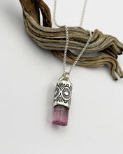 Pink Tip Pink Tourmaline Desert Sun Talisman Necklace