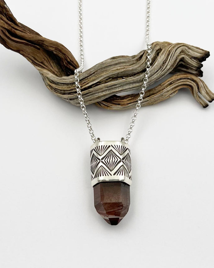 Red Hematite Quartz Talisman Necklace