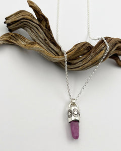 Natural Ruby Sun Talisman Necklace
