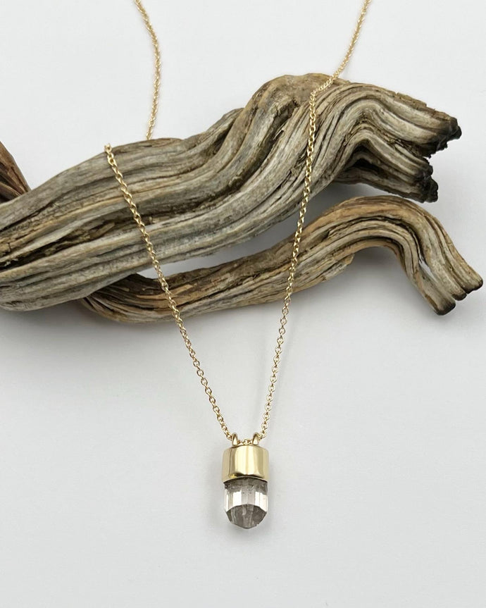 Topaz 14k Gold Talisman Necklace