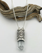 Gem Aquamarine Cactus Flower Talisman Necklace