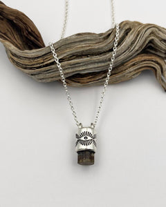 Brown Tourmaline Eye Talisman Necklace