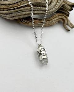 Rainbow Moonstone Eye Burst Mini Talisman Necklace