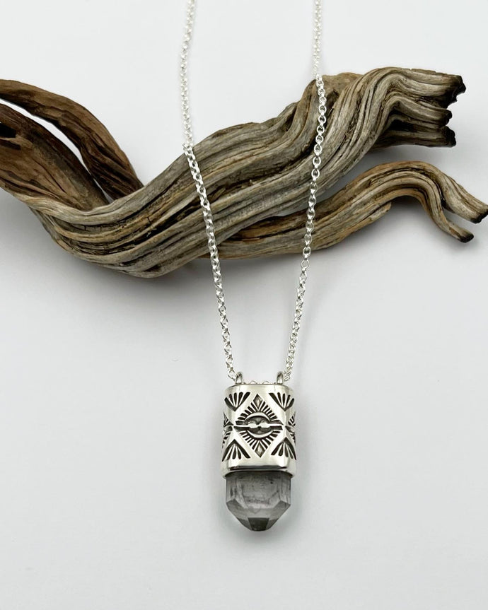 Tabby Tibetan Quartz Talisman Necklace