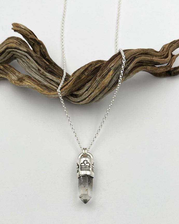 Tibetan Quartz Raincloud Talisman Necklace