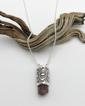 Pink Tourmaline Desert Flower Talisman Necklace