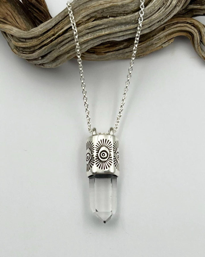 Singing Quartz Tumbleweed Talisman Necklace