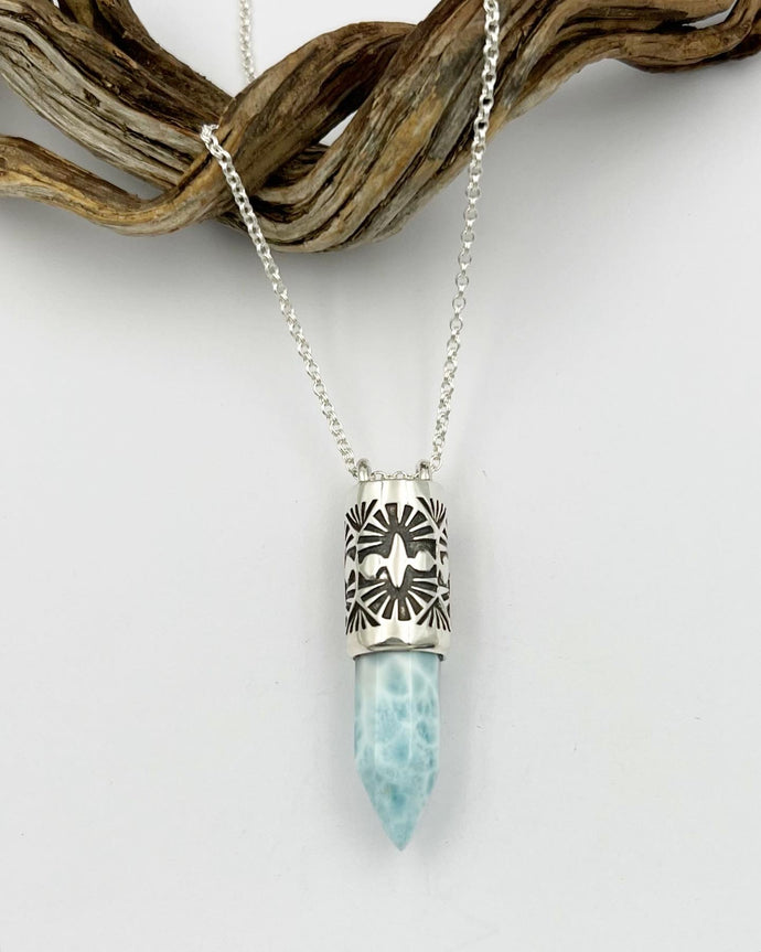 Larimar Palmas Talisman Necklace
