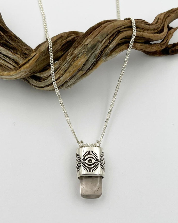 Topaz Eye Talisman Necklace
