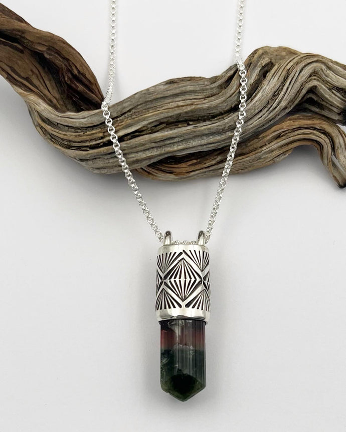 Bicolor Tourmaline Arroyo Talisman Necklace