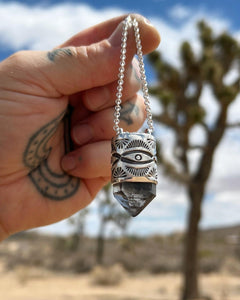 Tibet Quartz Desert Eye Talisman Necklace