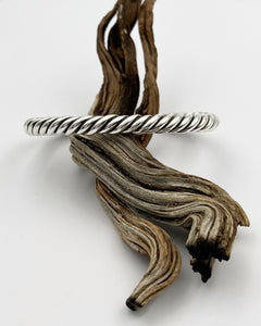 Heavyweight Fine Silver Cable Twist Cuff M/L