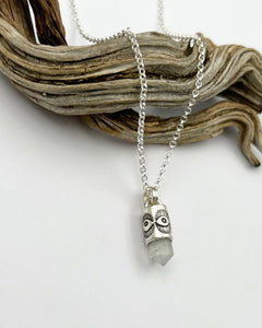 Rainbow Moonstone Eye Mini Talisman Necklace