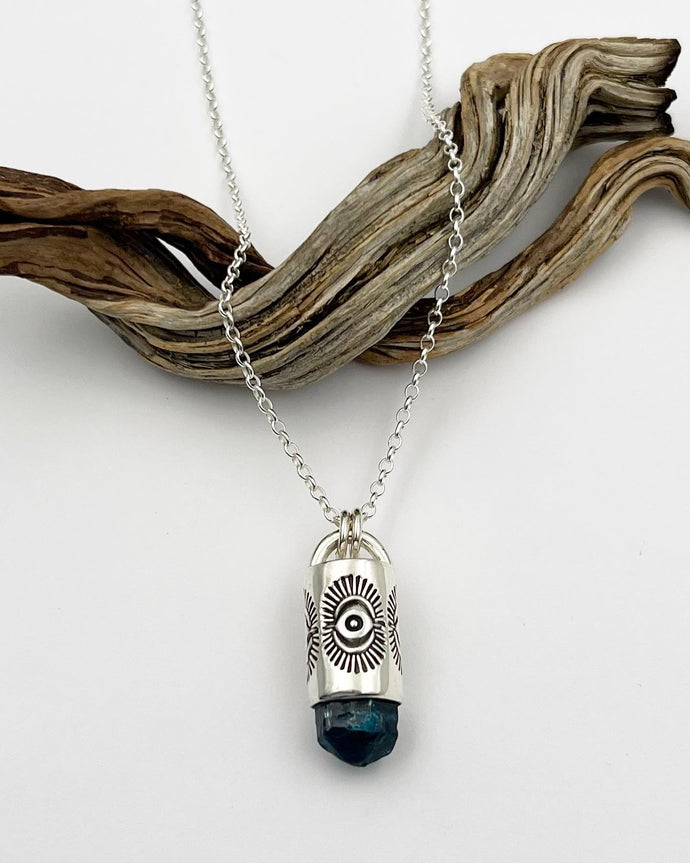Blue Apatite Talisman Necklace